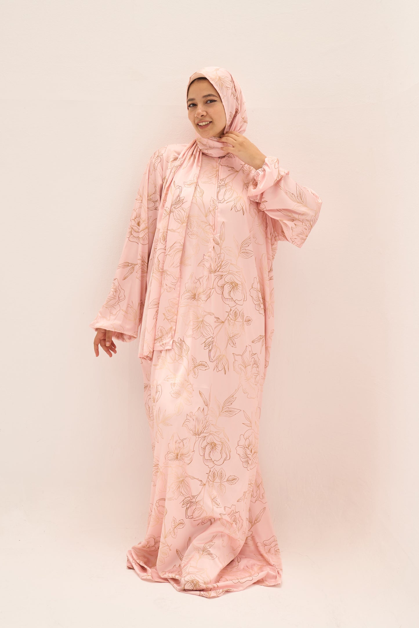 Flowers in Rose Gold Prayer Dress