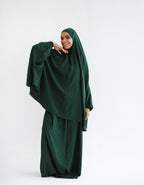 Cotton Two Piece Prayer Set - Emerald Green