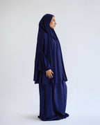 Cotton Two Piece Prayer Set - Navy Blue