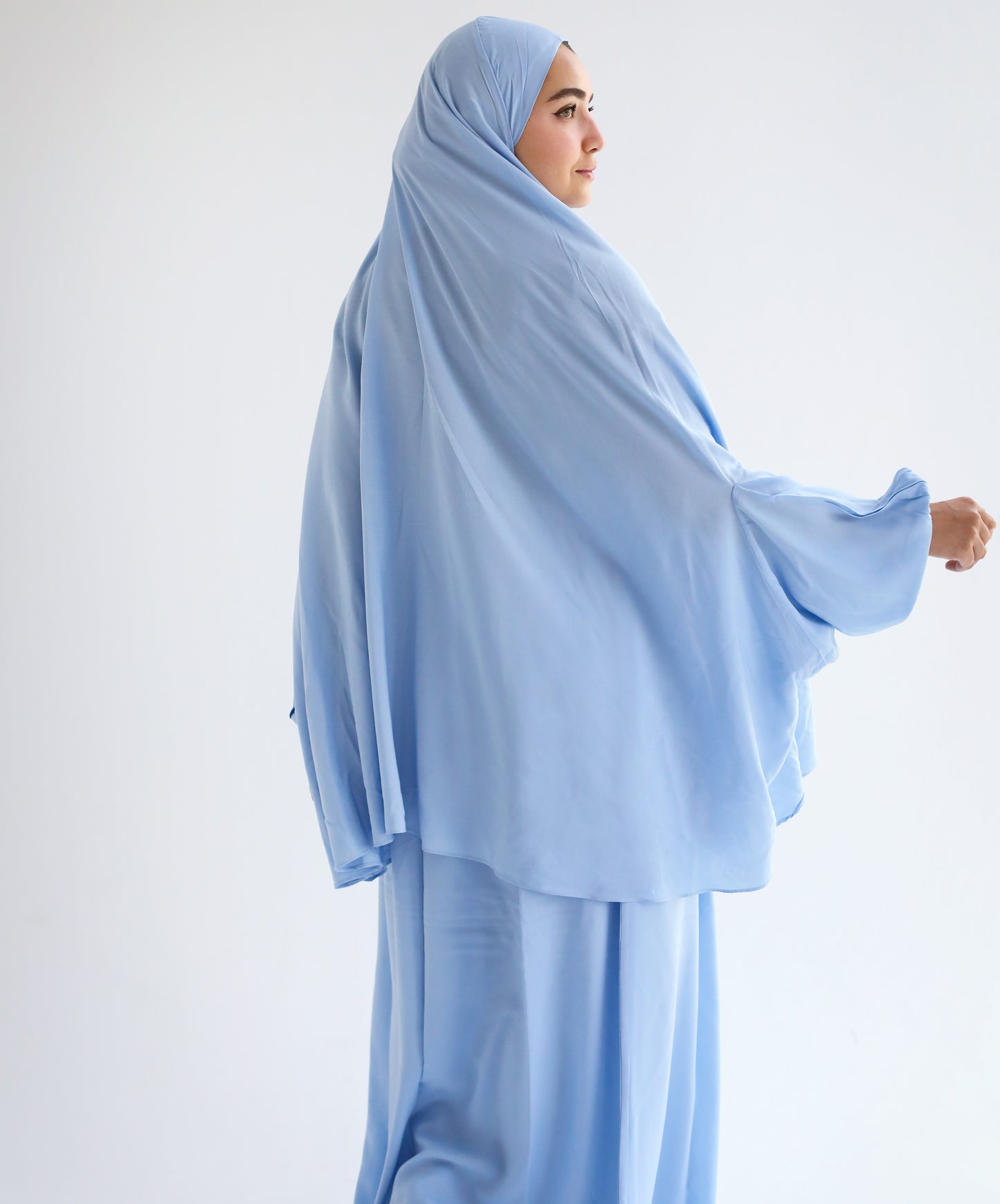 Cotton Two Piece Prayer Set - Pastel Baby blue