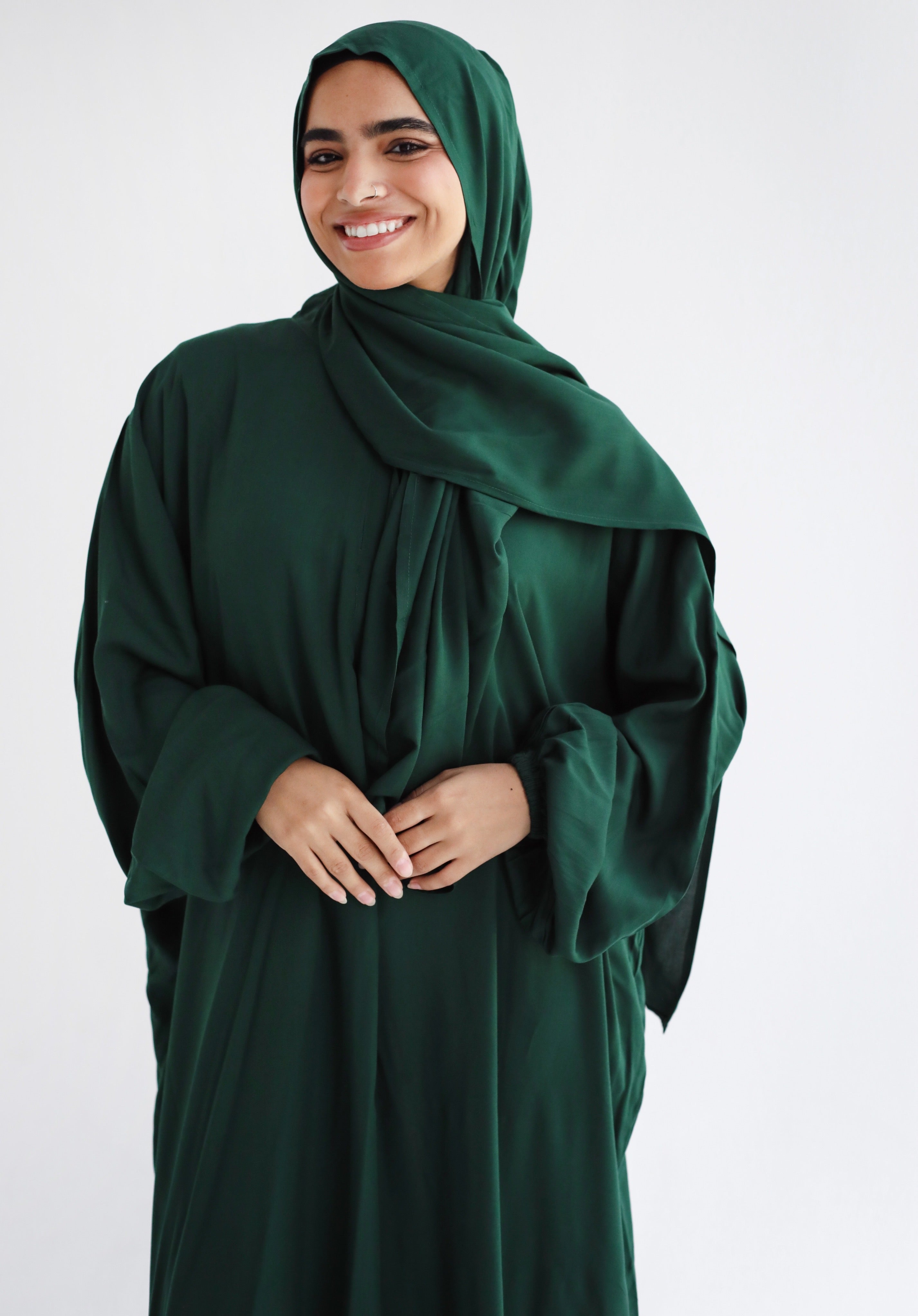 Cotton Prayer Dress - Emerald Green