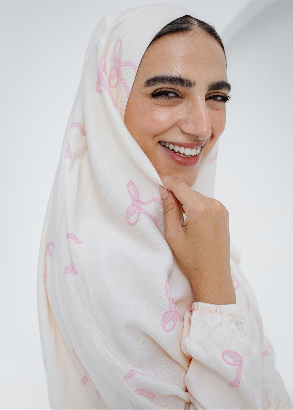 Cotton Rose Ties - Slip on Khimar