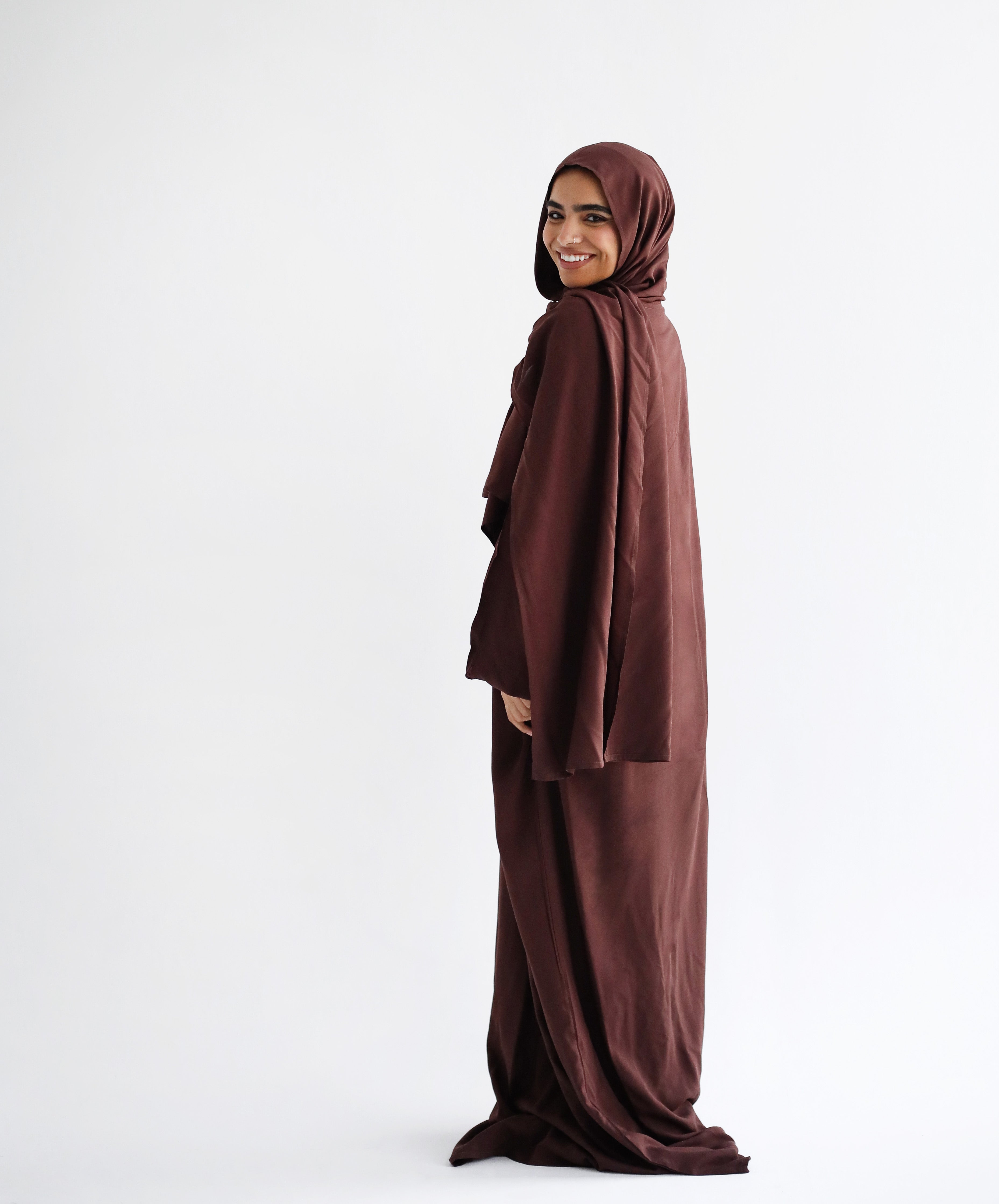 Cotton Prayer Dress - Chocolate Brown