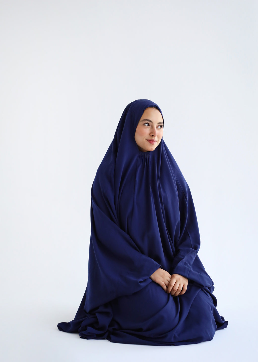 Cotton Two Piece Prayer Set - Navy Blue