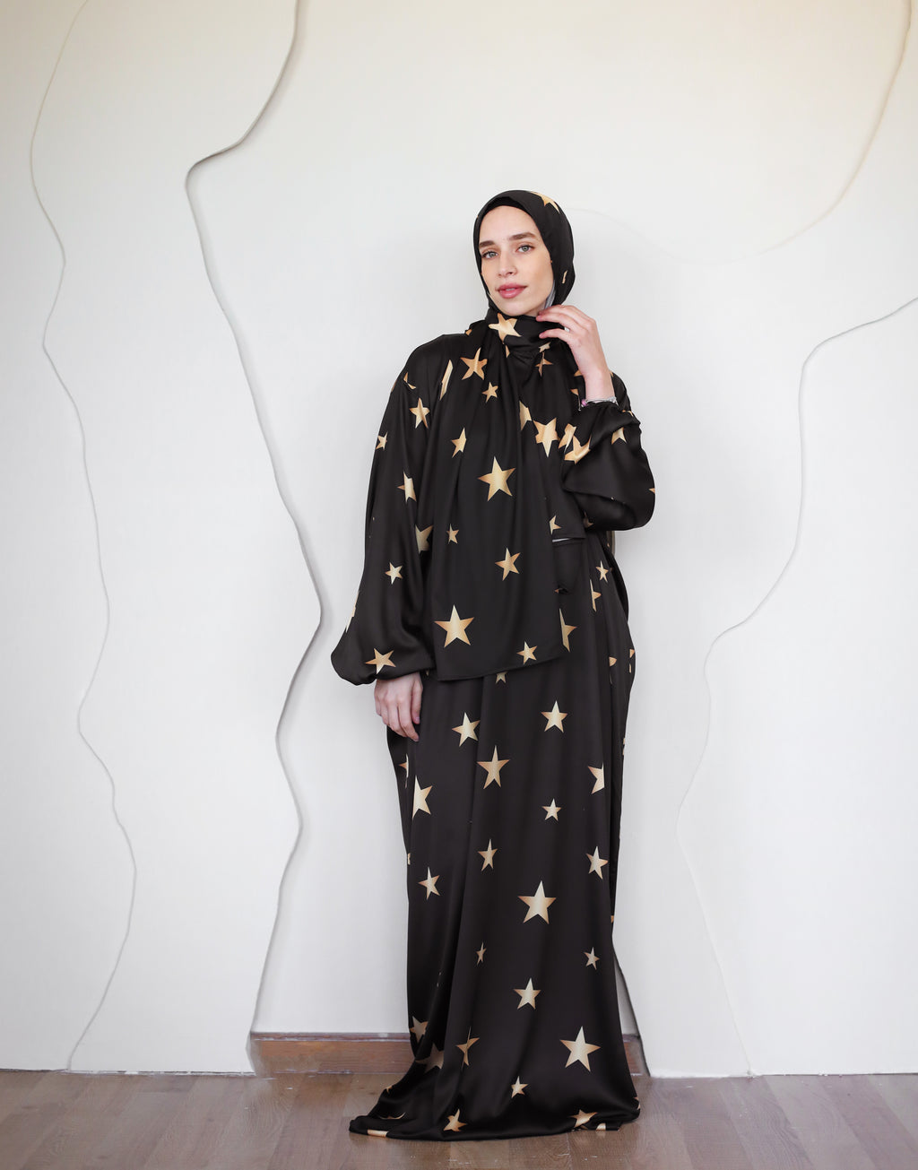 Celestial Black Prayer Dress