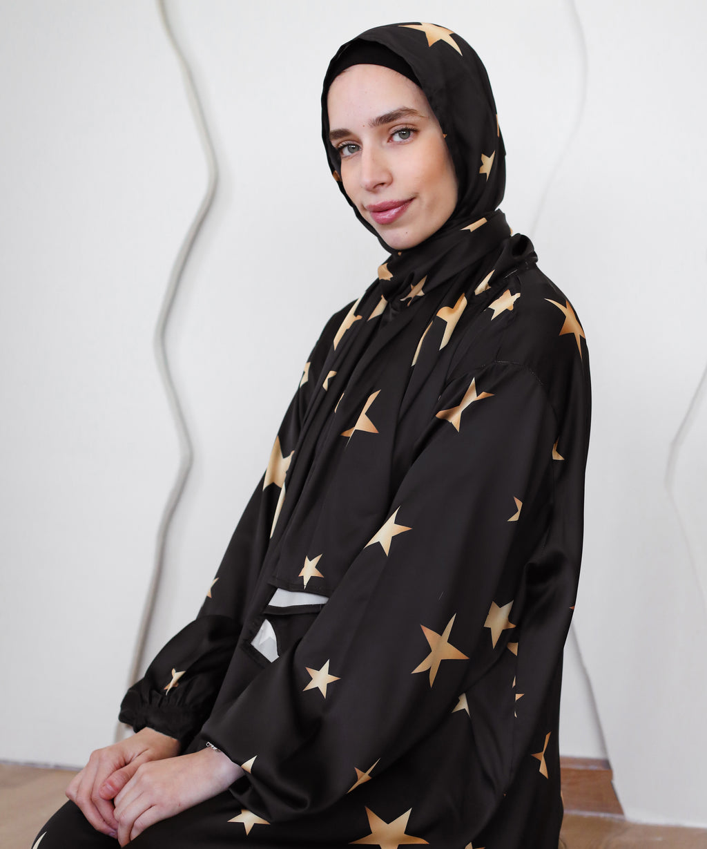 Celestial Black Prayer Dress