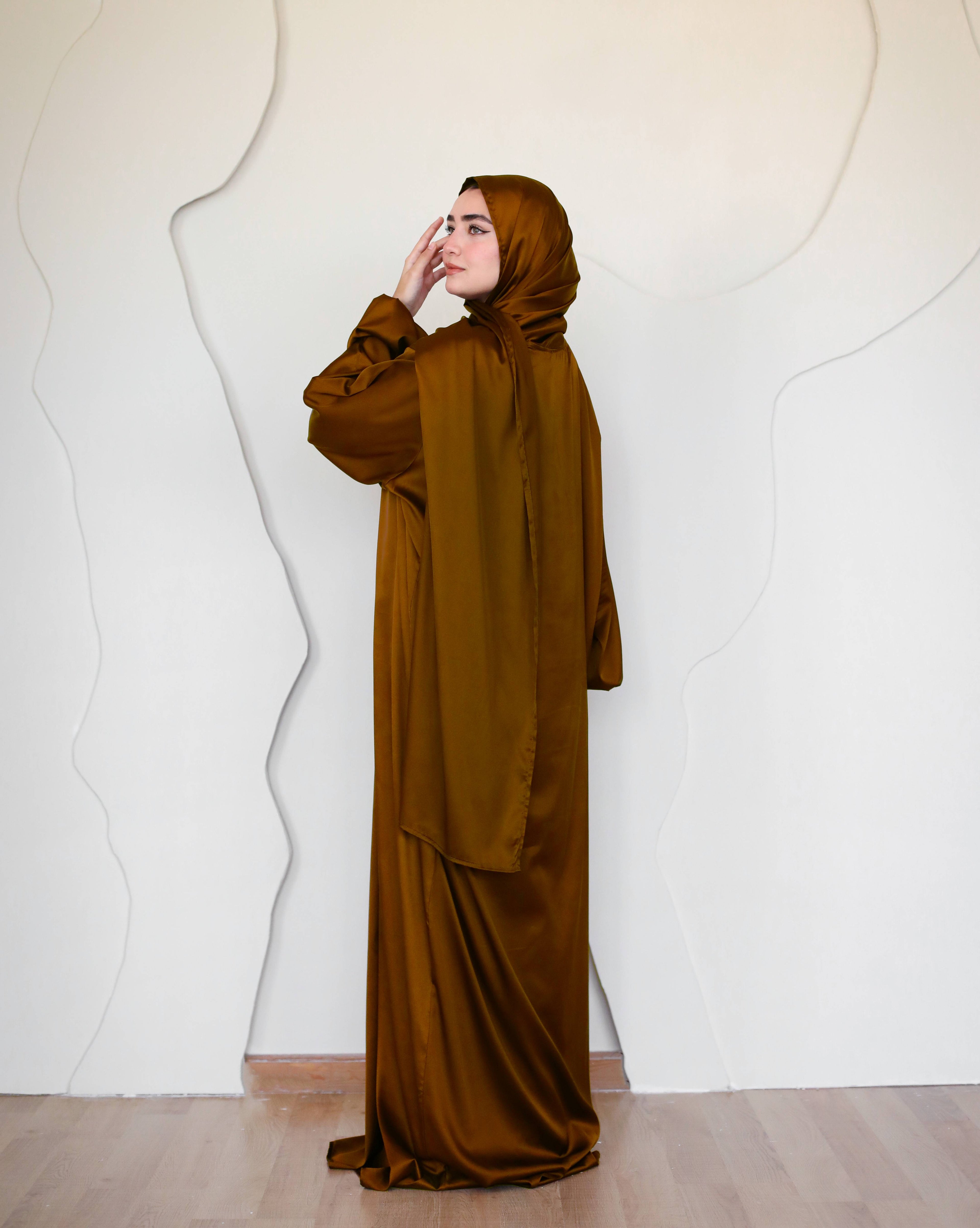 Plain Chocolate Brown Prayer Dress