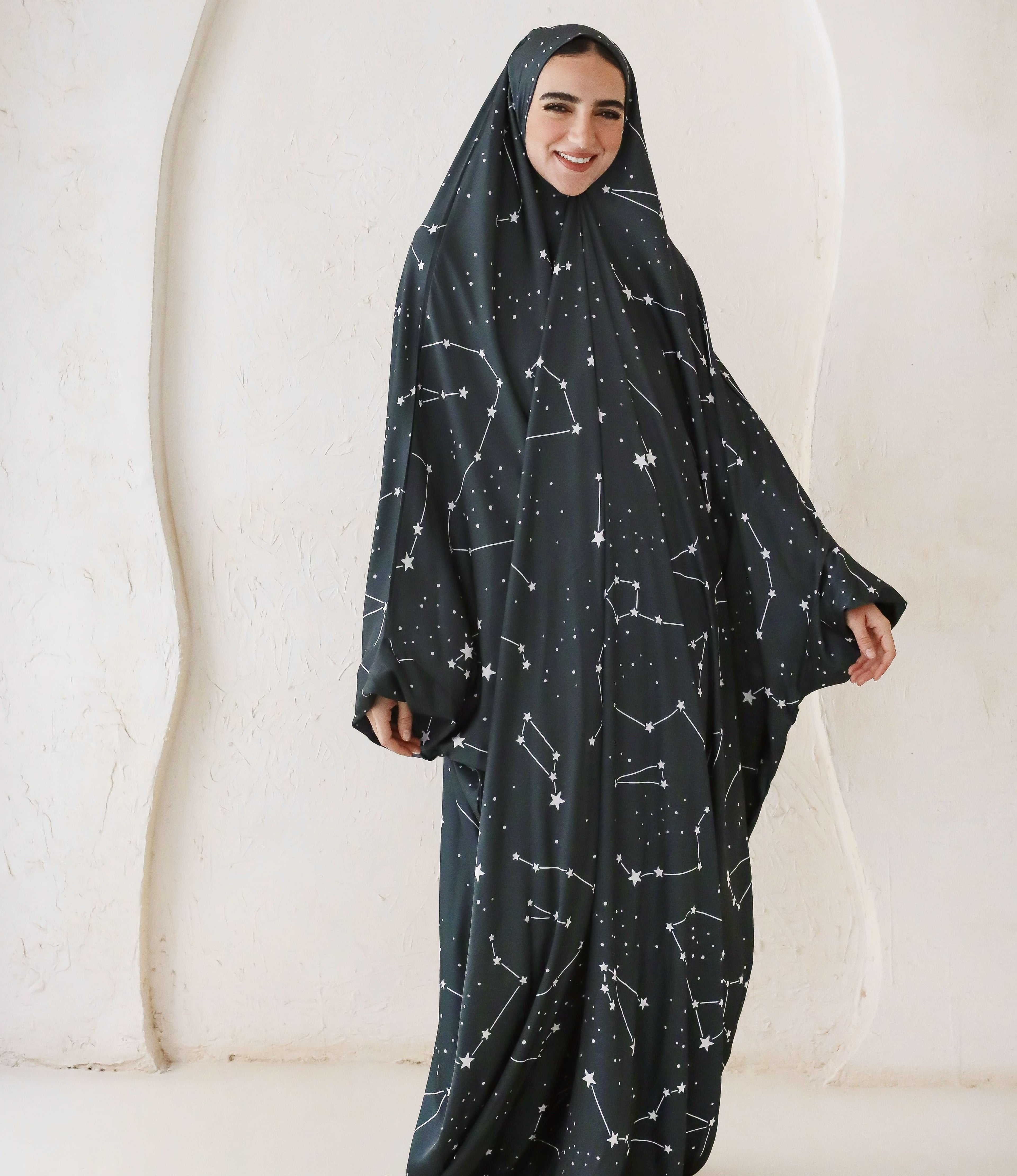 Emerald stars - Slip on Khimar