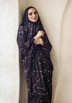 Violet Blue Stars - Slip on Khimar