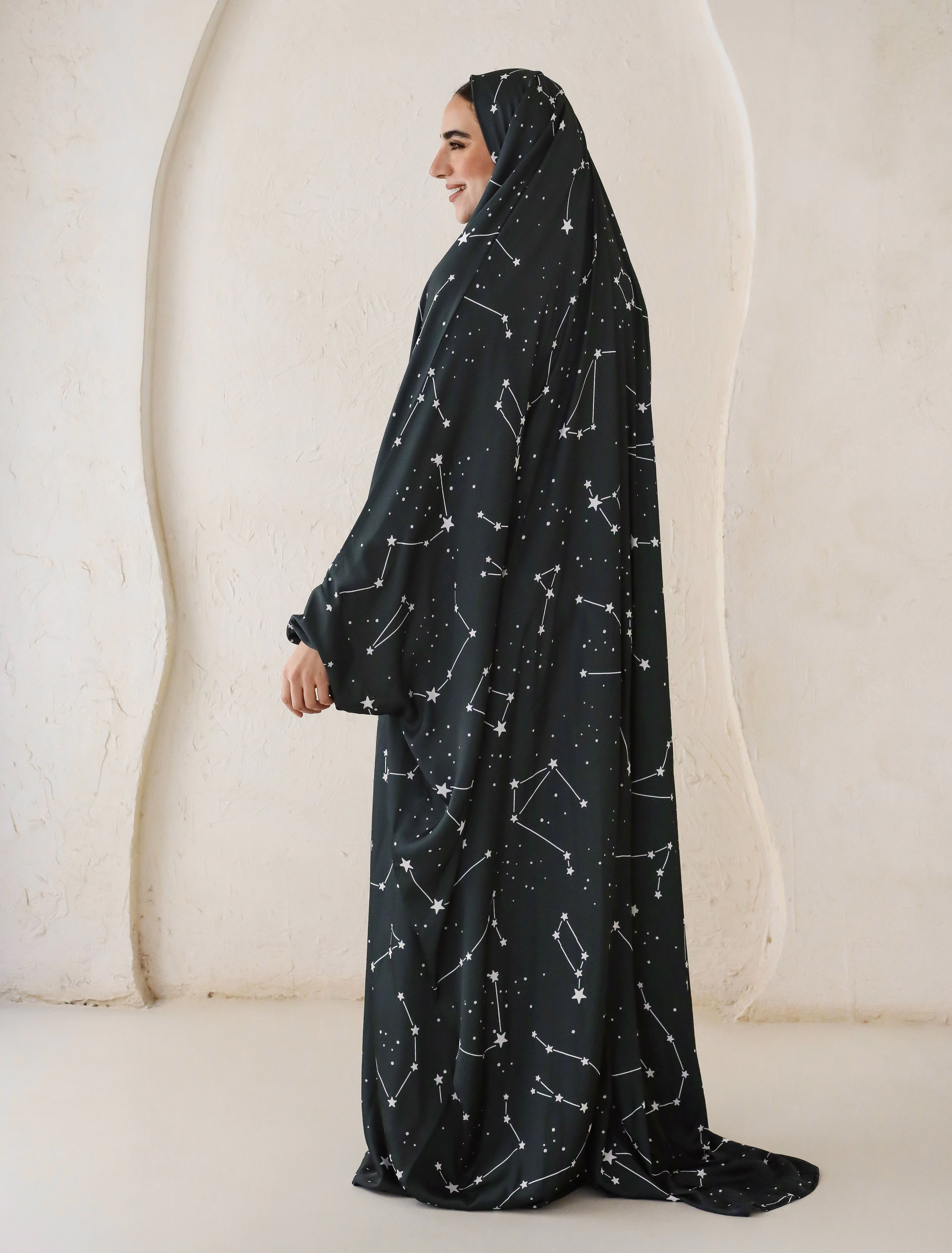 Emerald stars - Slip on Khimar