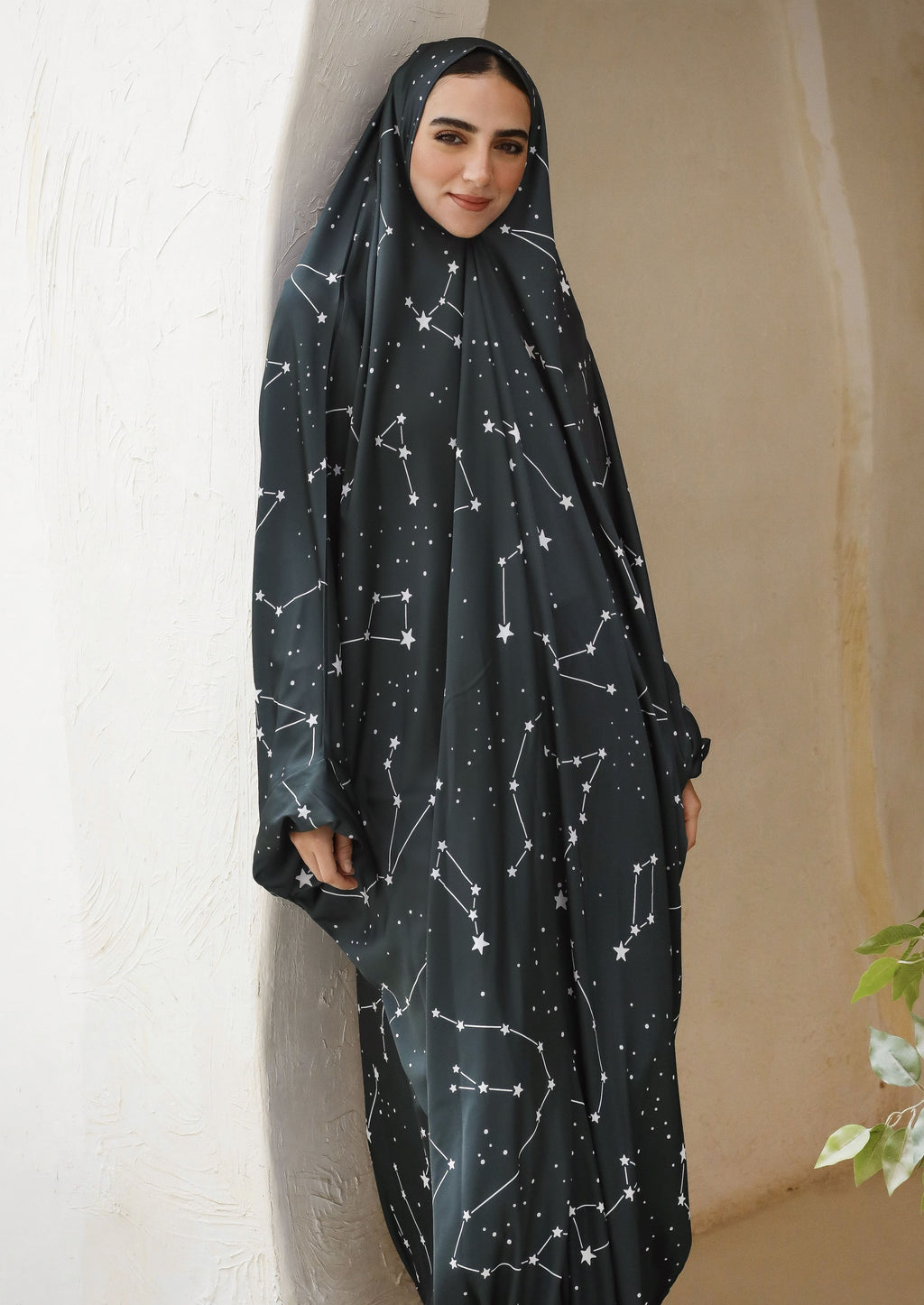 Emerald stars - Slip on Khimar