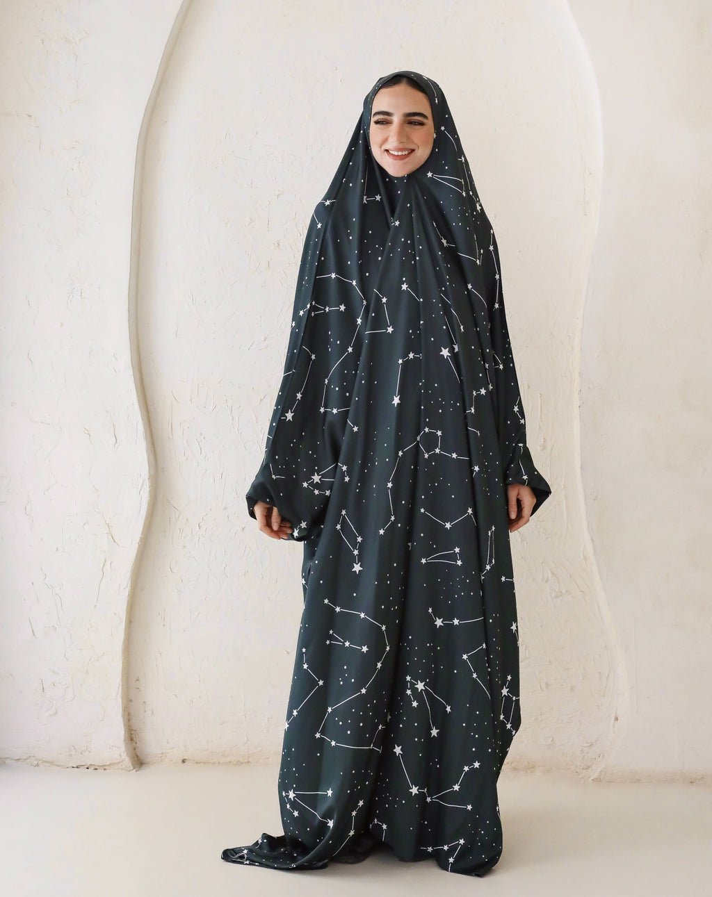 Emerald stars - Slip on Khimar