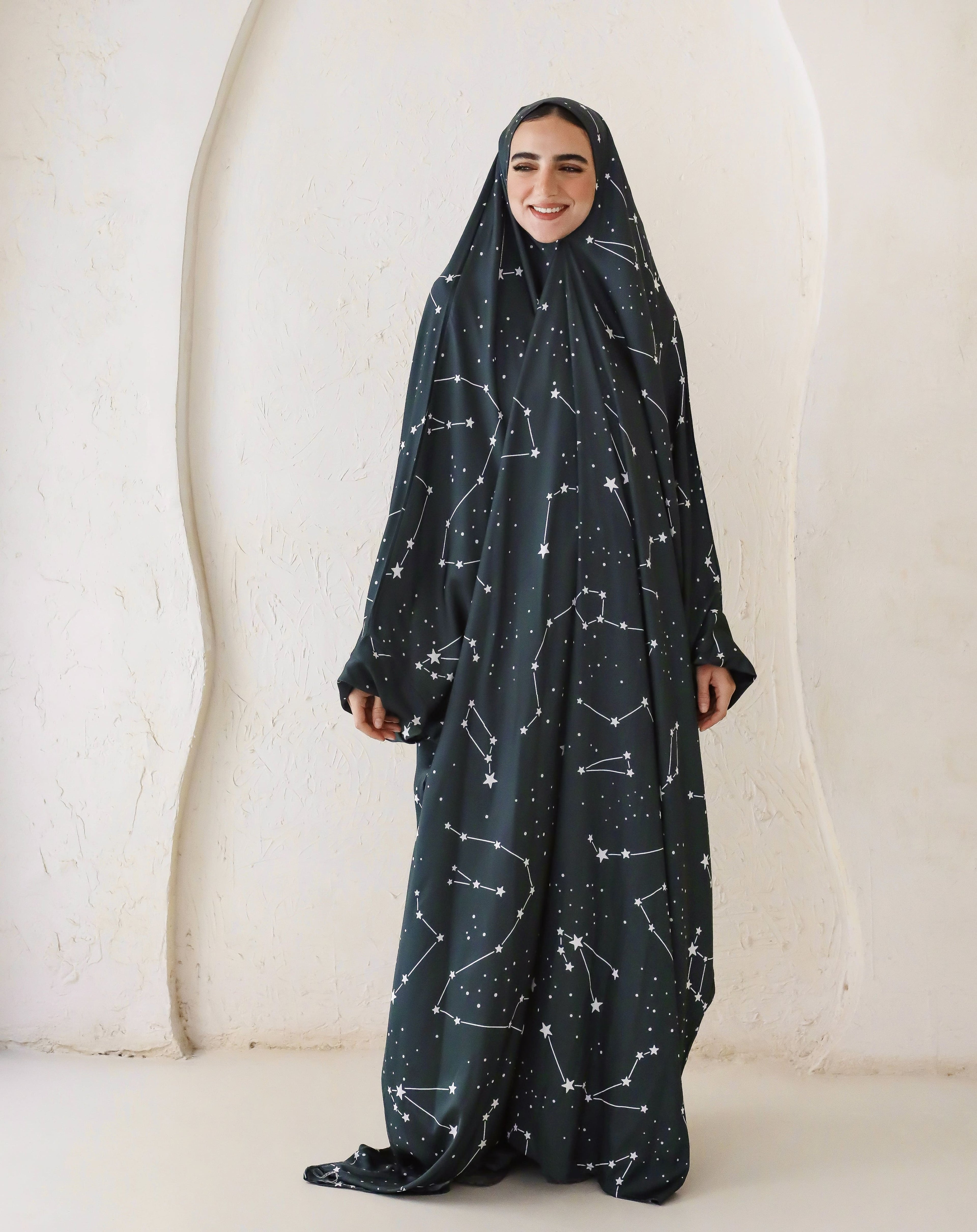 Emerald stars - Slip on Khimar