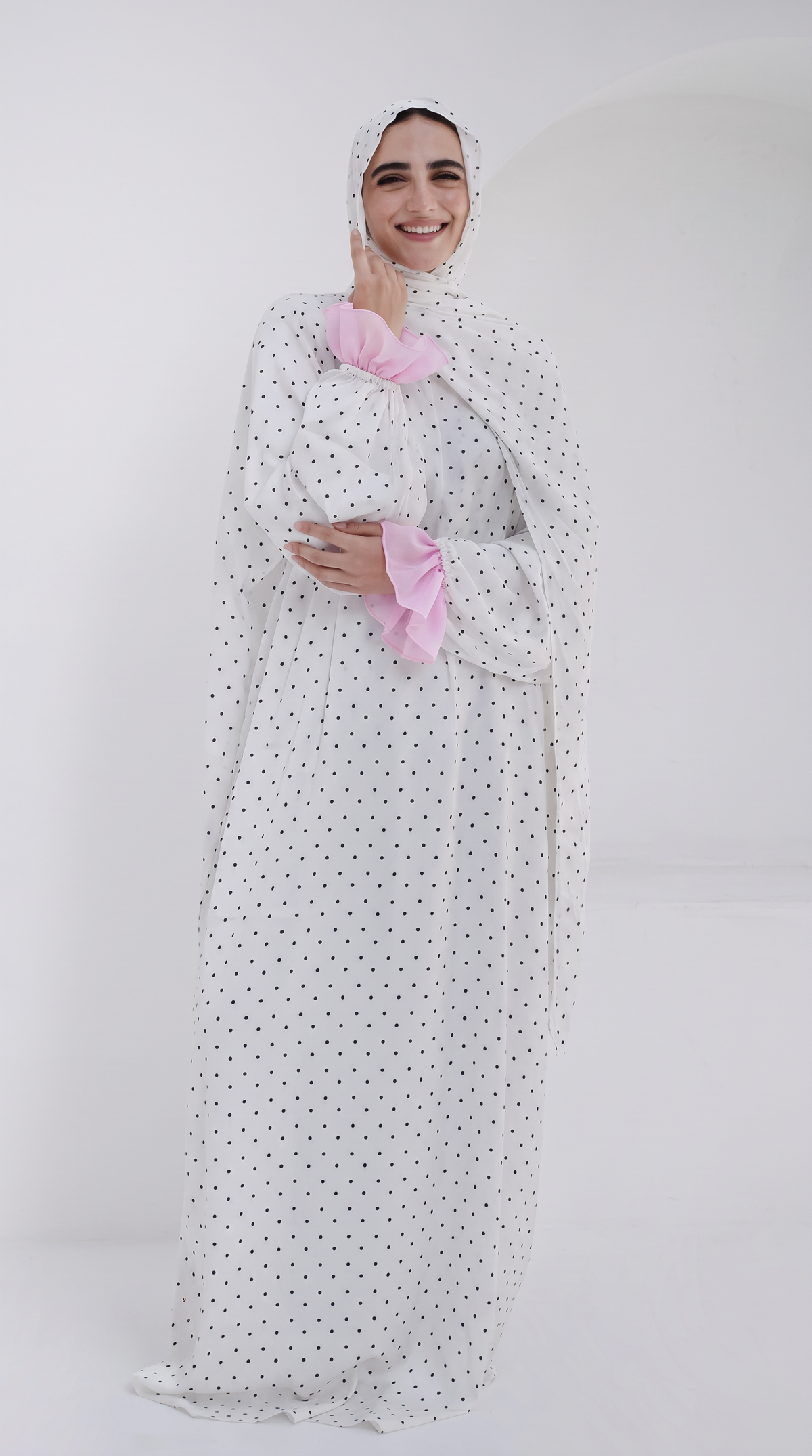 Polka Dots with a Hint of Pink - Prayer Dress